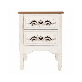 Comodino Alexandra House Living Bianco 38 x 62 x 48 cm