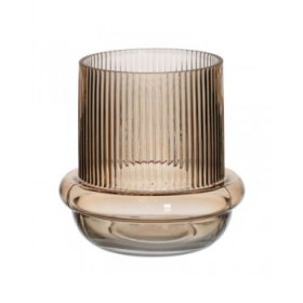 Vaso Marrone Cristallo 15 x 15 x 16 cm