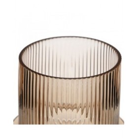 Vaso Marrone Cristallo 15 x 15 x 16 cm