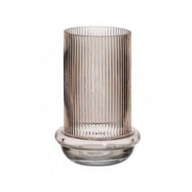 Vaso Marrone Cristallo 13,5 x 13,5 x 22 cm
