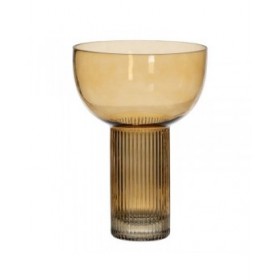 Vaso Marrone Cristallo 18 x 18 x 25,5 cm