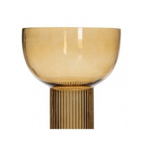 Vaso Marrone Cristallo 18 x 18 x 25,5 cm