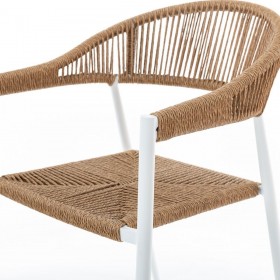 Poltrona Neska Bianco Alluminio 62 x 65 x 80 cm