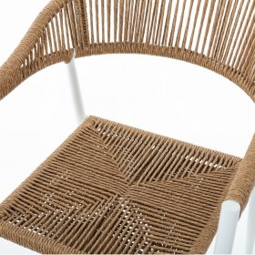 Poltrona Neska Bianco Alluminio 62 x 65 x 80 cm