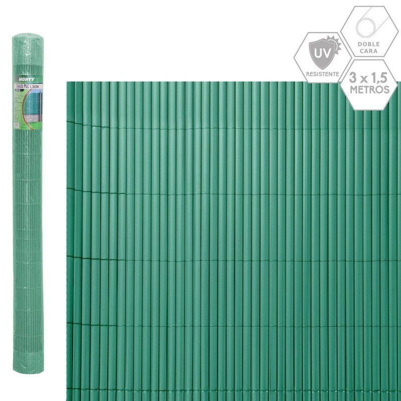 Recinzione da Giardino Verde PVC 1 x 300 x 150 cm