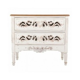 Cassettiera Alexandra House Living Bianco Legno di abete Legno MDF 38 x 76 x 86 cm