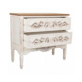 Cassettiera Alexandra House Living Bianco Legno di abete Legno MDF 38 x 76 x 86 cm