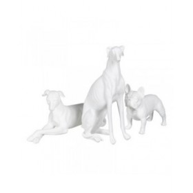 Statua Decorativa Bianco Cane 18 x 12,5 x 37 cm