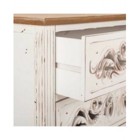 Cassettiera Alexandra House Living Bianco Legno di abete Legno MDF 38 x 76 x 86 cm