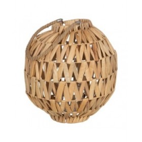 Lanterna Portacandele Lanterna Beige Metallo Cristallo Giacinto d'acqua 34 x 34 x 36 cm