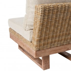 Divano da Giardino Patsy Legno Rattan 235 x 230 x 64,5 cm