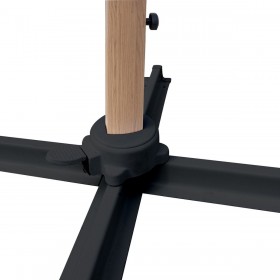 Ombrellone Tiber Grafite Alluminio teak 300 x 300 x 250 cm