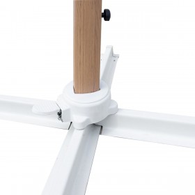 Ombrellone Tiber Bianco Alluminio teak 300 x 300 x 250 cm