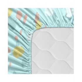 Lenzuolo con angoli HappyFriday MOSHI MOSHI Azzurro Multicolore 60 x 120 x 14 cm