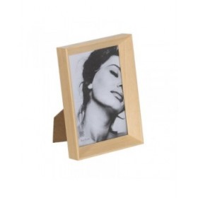 Cornice Portafoto Beige Legno Cristallo 12 x 2,5 x 17 cm