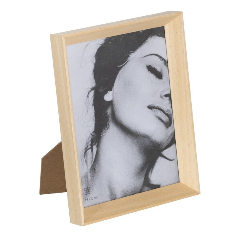 Cornice Portafoto Beige Legno Cristallo 17 x 2,5 x 22 cm