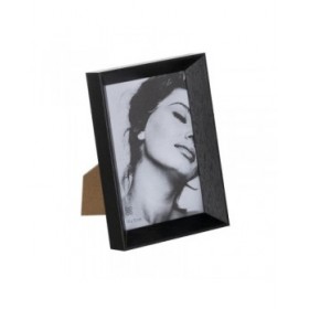 Cornice Portafoto Nero Legno Cristallo 12 x 2,5 x 17 cm