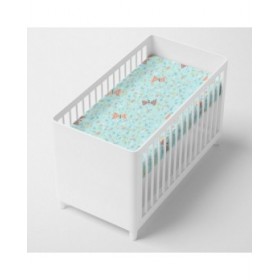 Lenzuolo con angoli HappyFriday MOSHI MOSHI Azzurro Multicolore 60 x 120 x 14 cm