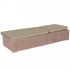 Lettino Patsy Marrone Chiaro Naturale 200 x 70 x 41 cm