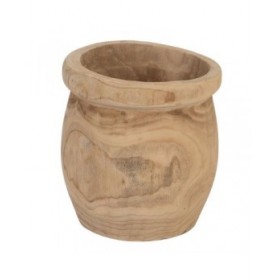 Set di vasi da fiori Naturale Legno di paulownia 43 x 43 x 44 cm (3 Unità)