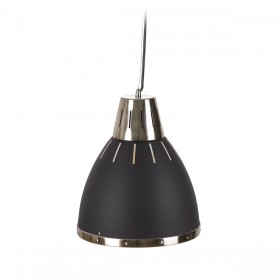Lampadario Nero Metallo 30 x 30 x 35 cm industriale