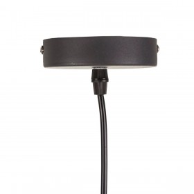 Lampadario Nero Metallo 30 x 30 x 35 cm industriale
