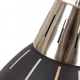 Lampadario Nero Metallo 30 x 30 x 35 cm industriale