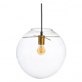 Lampadario Cristallo Dorato Trasparente 30 x 30 x 30 cm Vintage Ø 35 cm