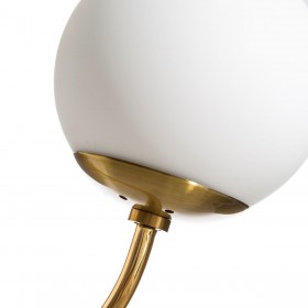 Lampada da Parete 24,8 x 24,8 x 42 cm Cristallo Dorato Metallo Bianco Vintage