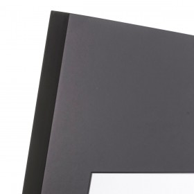 Cornice Portafoto 62 x 1,2 x 42 cm Cristallo Nero Bianco DMF