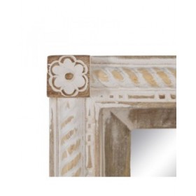 Specchio da parete Bianco Naturale Verticale 106,6 x 12,7 x 38 cm