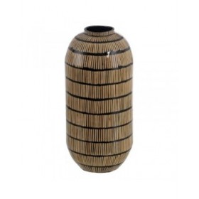 Vaso Nero Beige Bambù 23 x 23 x 50 cm
