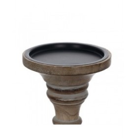 Candelabro Bianco Naturale Ferro Legno di mango 19 x 19 x 68,5 cm