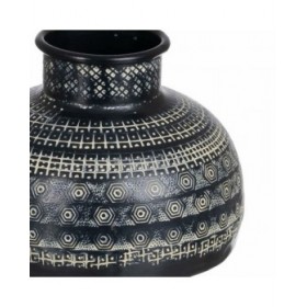 Vaso Nero Alluminio 15 x 15 x 13 cm