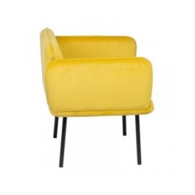 Poltrona Giallo Nero 100 % poliestere 76 x 64 x 77 cm