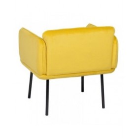 Poltrona Giallo Nero 100 % poliestere 76 x 64 x 77 cm