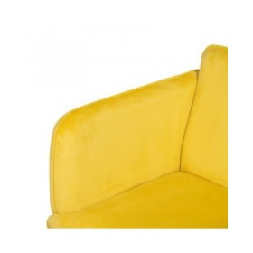 Poltrona Giallo Nero 100 % poliestere 76 x 64 x 77 cm