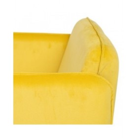 Poltrona Giallo Nero 100 % poliestere 76 x 64 x 77 cm