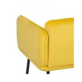 Poltrona Giallo Nero 100 % poliestere 76 x 64 x 77 cm