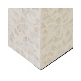 Portacandele Beige Madreperla Legno MDF 10,5 x 10,5 x 16 cm