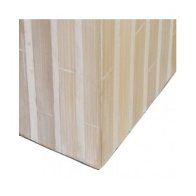 Portacandele Beige Bambù Legno MDF 10,5 x 10,5 x 16 cm