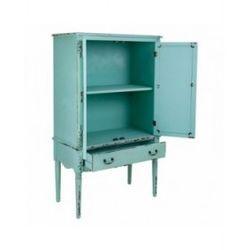 Armadio Alexandra House Living Azzurro Vetro Legno di abete Legno MDF 42 x 140 x 80 cm