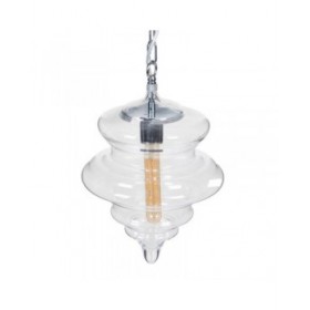Lampadario Argentato Metallo Cristallo 40 W 220-240 V 28 x 28 x 36 cm Moderno