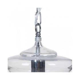 Lampadario Argentato Metallo Cristallo 40 W 220-240 V 28 x 28 x 36 cm Moderno