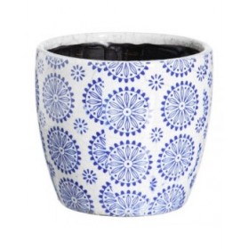 Set di vasi da fiori Azzurro Terracotta 19 x 19 x 17 cm Rotondo (2 Unità)