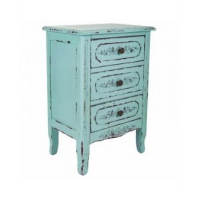 Comodino Alexandra House Living Azzurro 32 x 67 x 46 cm