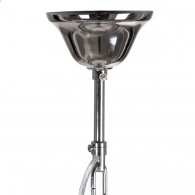 Lampadario 58 x 58 x 44 cm Cristallo Metallo Argento