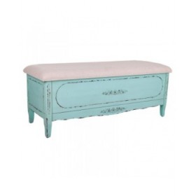 Panca Alexandra House Living Azzurro Spugna Legno di abete Legno MDF 43 x 48 x 120 cm