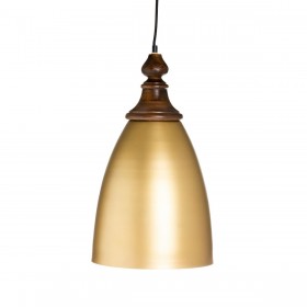 Lampadario 21 x 21 x 37 cm Dorato Legno Ferro 220 V Legno di mango 240 V