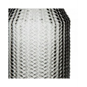 Vaso Grigio Vetro 10 x 10 x 25 cm